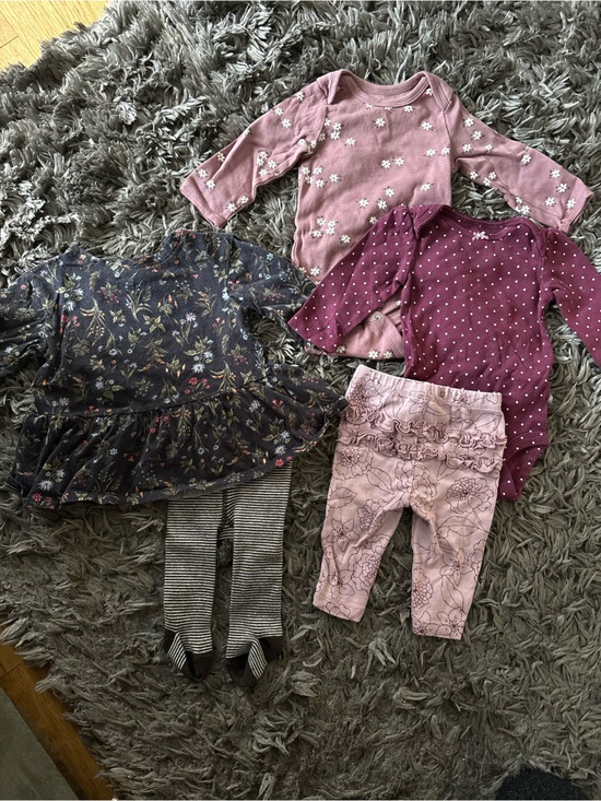 Carter's Other - Carter's Maroon Polka Dot Sweater with Pink Bow